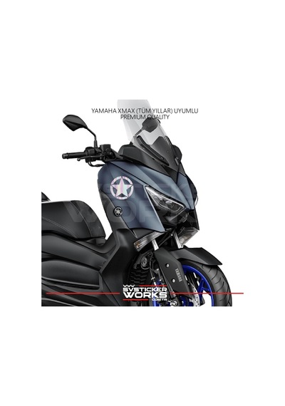 Yamaha Xmax Yıldız Sticker Yan Grenaj Desen İkili Sticker Hologram