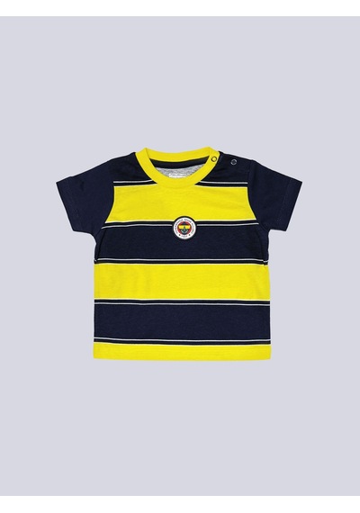 Fenerbahçe Sarı Lacivert Çubuklu Bebek Tshirt Lacıvert-sarı