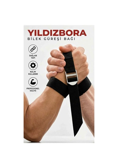 Bağ Strap Metal Toka Bilek Güreşi Siyah - 902656256