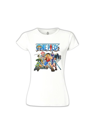 One Piece 2 Beyaz Kadın Tshirt 001