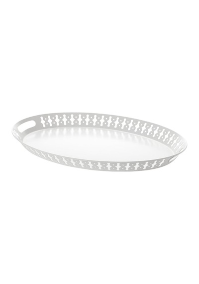 Ikea Romantısk Çelik Tepsi 52x39 Cm Beyaz 80175675 Çok Renkli