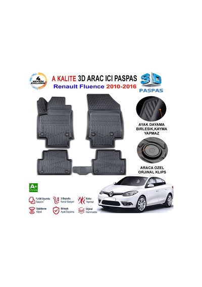 Renault Fluence 3d Paspas Havuzlu Pro 2010-2016 Arası