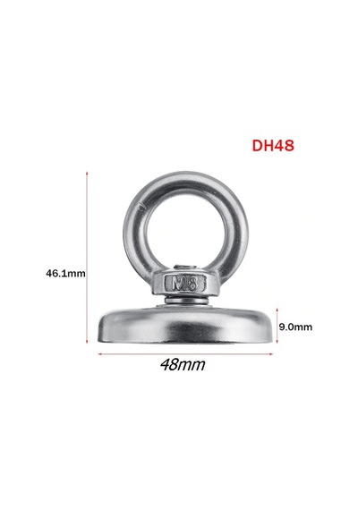 Magnet Fishing, Askılı Güçlü Neodyum Mıknatıs, Kurtarma Mıknatısı 60Mm