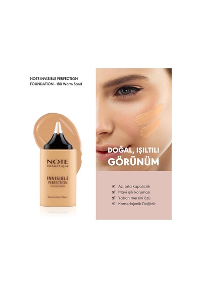 Cosmetics Invisible Perfection 180 Warm Sand Fondöten Çok Renkli