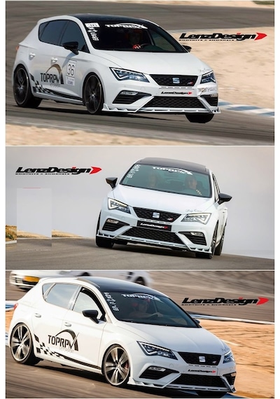 Seat Leon Mk 3.5 Race Cup Lenzdesing Ön Tampon Lipi Parlak Siyah