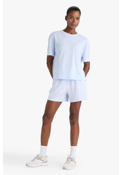 DeFactoFit Standart Fit Kısa Paça Sporcu Modal Şort C0467AX25SMBE337 Mavi