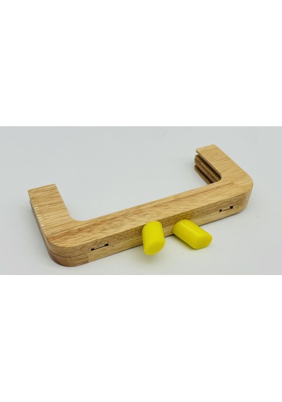 Angel Çanta Aksesuar 20 Cm Neon Sarı Renk Silindir Başlıklı Ahşap Burs