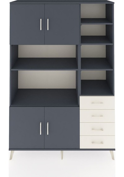 Hyperion Dolap 9 Raflı 4 Çekmeceli 4 Kapaklı 132x44x195 Antrasit-antrasit/aytaşı Antrasıt/aytası Hyperion Dolap 9 Raflı 4 Çekmeceli 4 Kapaklı 132x44x195 Antrasit-antrasit/aytaşı Antrasıt/aytası
