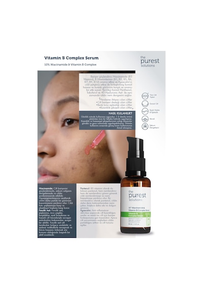 The Purest Solutions Vitamin B Complex Serum 10% Niacinamide & Vi
