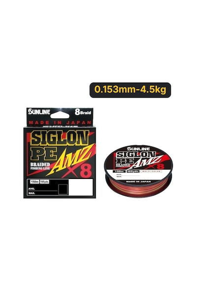 Sunline Siglon Amz 8x 150mt Multicolour İp Misina 0.153mm-4.5kg