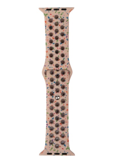 Apple Watch Seri 1/2/3 42mm Uyumlu Kordon Yeni Seri 2023 Silikon Strap Kayış Krem