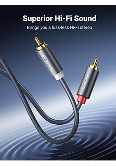 Ugreen 2rca To 2rca Ses Kablosu, 1 Metre, Antrasit