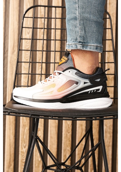 Günlük Erkek Sneaker Fileli Bağcıklı Kalın Tabanlı Rahat Spor Ayakkabı 4267 Siyah-beyaz-oranj Günlük Erkek Sneaker Fileli Bağcıklı Kalın Tabanlı Rahat Spor Ayakkabı 4267 Siyah-beyaz-oranj