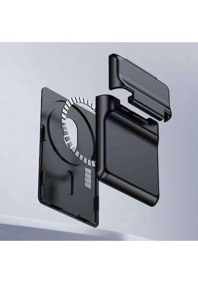 Sade Tasarımlı 2 Hazneli Pu Magnetik Standlı Kartlık Crd-05