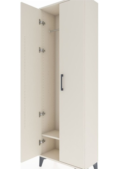 Arges Dolap Tek Raflı 2 Kapaklı Tek Askılı 60x30x182 Aytaşı-a... Aytaşı