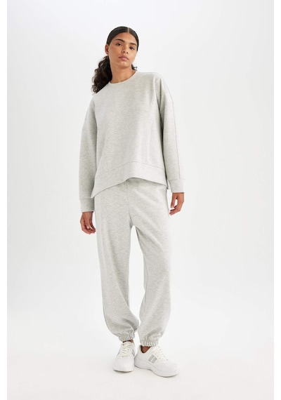 DeFactoFit Oversize Geniş Kalıp İnce Sporcu Eşofman Altı Çift Cepli Jogger Paça Standart Boy Skuba Dalgıç Kumaş Z6694AZ24AUGR93