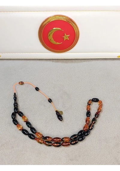Ateş Kehribar Tesbih Usta Yapımı Sistemli