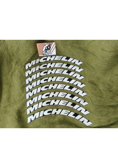 Michelin Motorsiklet Ve Otomobil Araç Lastik Yazısı 2.5 Cm 8 Adet Yapıştırıcı Arma Sticker
