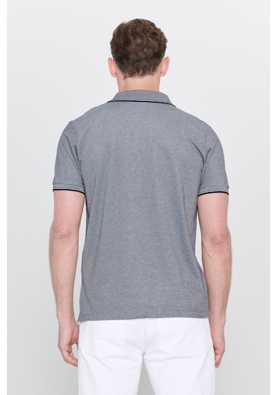 Ac&Co / Altınyıldız Classics 4A4820200047Syh3XL Düğmeli Polo Yaka Cepsiz Slim Fit Erkek Tişört Siyah