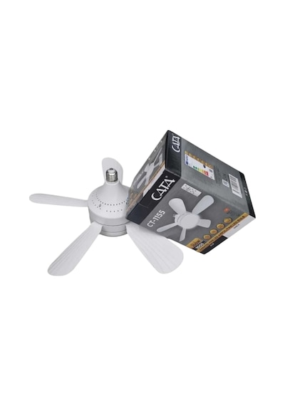 Cata Ct-1155 Karayel Fanlı 82 Watt Led Ampul Lamba Beyaz Işık Vantilatör Aydınlatma E27 3 Renk Dim Edilebilir