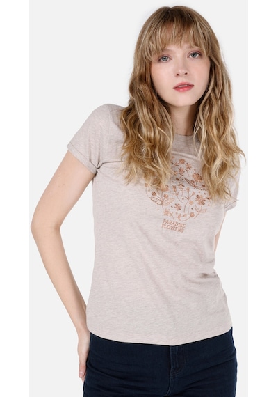 Colin's Colins Gri Kadın Tshirt K.kol Bej