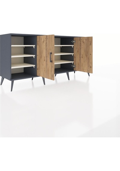 Hyperion Konsol 9 Raflı 2 Kapaklı 176x44x83 Antrasit-çam/aytaşı Çam/aytaşı Hyperion Konsol 9 Raflı 2 Kapaklı 176x44x83 Antrasit-çam/aytaşı Çam/aytaşı