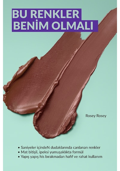Avon Color Trend Likit Mat Ruj Rosey Posey