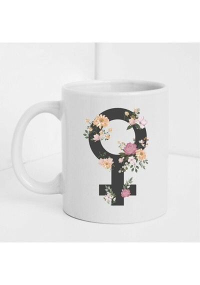 Kadınlar Gününe Özel Baskılı Kupa Beyaz