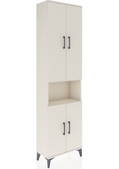 Arges Dolap 3 Raflı 4 Kapaklı Tek Askılı 60x30x221 Aytaşı-aytaşı Aytaşı