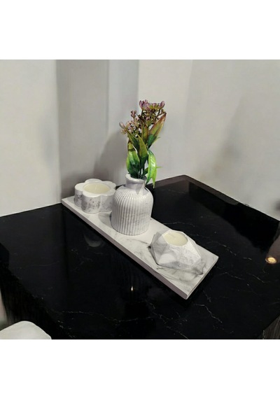 Gmhome Dekoratif Uzun Tabaklı Mum Ve Çiçek Vazosu Ev Dekorasyon Ü