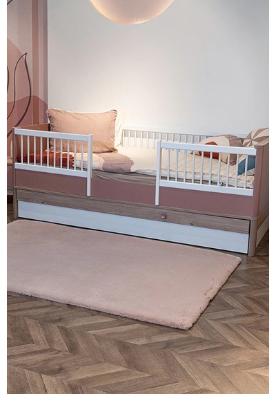 Apex Polo 8704 Pembe Peluş Düz Şekilli Halı Pembe