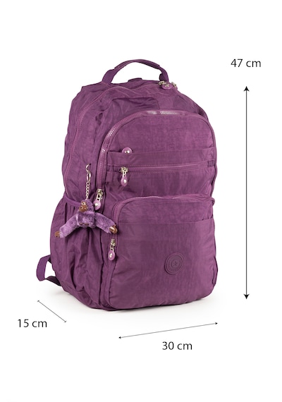 İmaks Büyük Boy 47 Cm Krinkıl Su Geçirmez Hafif Çok Gözlü Spor, Seyahat, Okul, Laptop Sırt Çantası 9-1b Mor