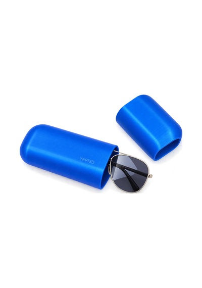 Yapı3d Mavi Gözlük Kutusu Sert Plastik Gözlük Kılıfı Taşıma Saklama Kabı Koruyucu Organizer