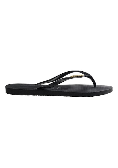 Havaianas Slım Logo Metallıc Parmak Arası Terlik 4119875 1924 Siyah