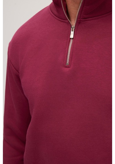 Tudors Unisex Relax Fit Rahat Kesim Pamuklu İçi Polarlı Yarım Fermuarlı Fuşya Dik Yaka Sweatshirt-35156 Fuşya Tudors Unisex Relax Fit Rahat Kesim Pamuklu İçi Polarlı Yarım Fermuarlı Fuşya Dik Yaka Sweatshirt-35156 Fuşya