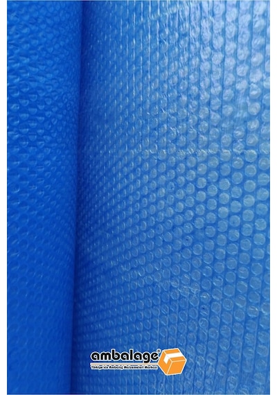 Ambalage Balonlu Naylon 150 CM x 10 M 100 G Mavi Üç Katlı Kalın Ambalage Balonlu Naylon Pat Pat Pıt Pıt Koli Bandı