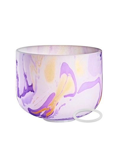 Meinl Sonic Energy 10" Marble Crystal Singing Bowl B4, Purple, 432 Hz, Crown Chakra