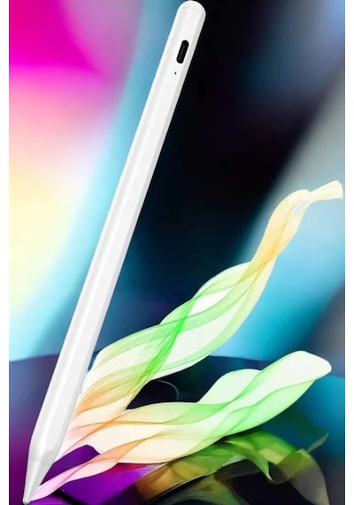 Tablet Kalemi Stylus Pen Dokunmatik Kalem Android Ve İos Uyumlu Şarjlı Beyaz