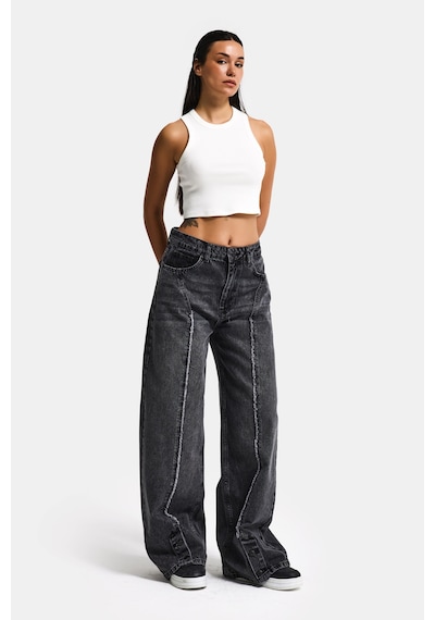 Itsbasic Kadın Füme Renk 4s6-14 Süper Baggy Paça Detaylı Tasarım Denim Jean Itsbasic Kadın Füme Renk 4s6-14 Süper Baggy Paça Detaylı Tasarım Denim Jean