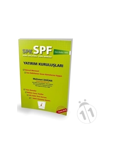 Pelikan Yayınevi Spk - Spf Yatırım Kuruluşları Konu Anlatımlı