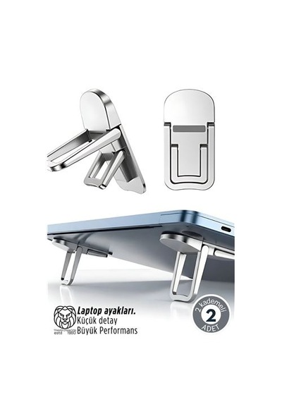Zenvac Lukas Schneider Serisi 2 Li Gri Laptop Standı - Ergonomik 2 Kademeli Yükseltici 722892 Zenvac29 Renkli