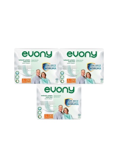 Hasta Bezi Yetişkin Bel Bantlı Tekstil Yüzey L-büyük Boy 90 Adet 3pk 30 Tek Ebat