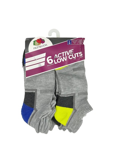 Fruit Of The Loom Active Low Cuts Çorap 6lı Paket L Çok Renkli