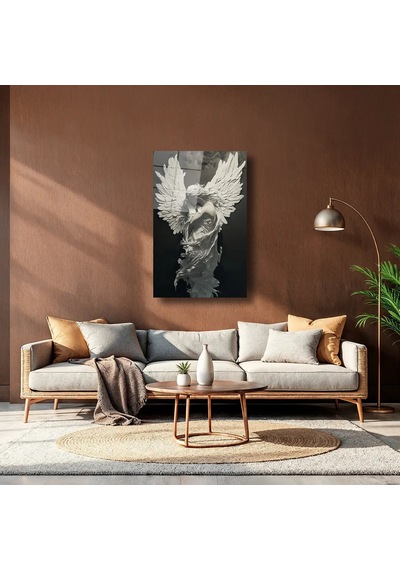 Düşen Sessizlik Cam Tablo Soyut Ve Modern Sanat Duvar Dekoru 80