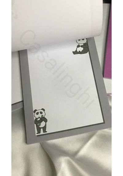 Panda Baskılı Küçük Boy Not Defteri 50 Yaprak - 10.5x14.5 Cm Sevimli Ayıcık Desenli Mini Bloknot, Okul Ve Çanta Defteri 1 Adet Çok Renkli