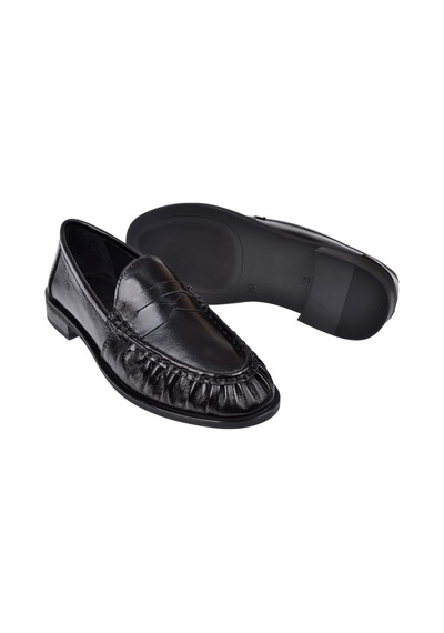 Pullman Hakiki Deri Loafer Kadın Ayakkabı Plm-2634 Siyah