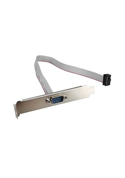 Serial 9Pin Db9 Rs232 Connector Com 1 Port Bracket Cable - 28Cm