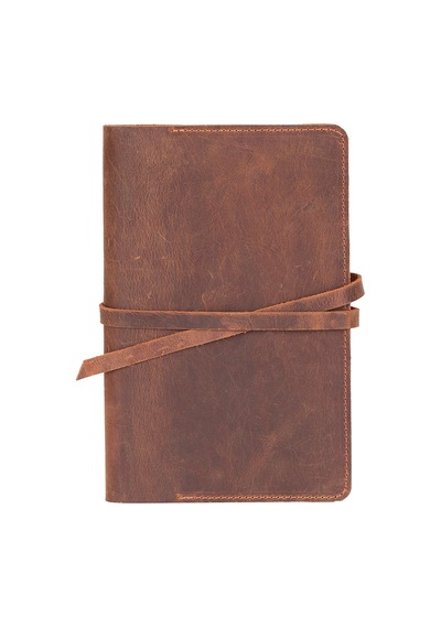 Bloom Scribe Wrap Saddle Brown A5 Hakiki Deri Defter Kılıfı