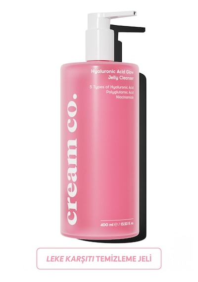 Cream Co. Hyaluronic Acid Glow Jelly Cleanser Canlandırıcı Nemlendirici ve Aydınlatıcı Yüz Temizleme Jeli 400 ML