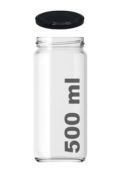 500 Ml Şeffaf Cam Kavanoz 500 Cc Konserve Metal Kapaklı Cam Kavanoz 6 Adet Şeffaf, 500 Cc Genel